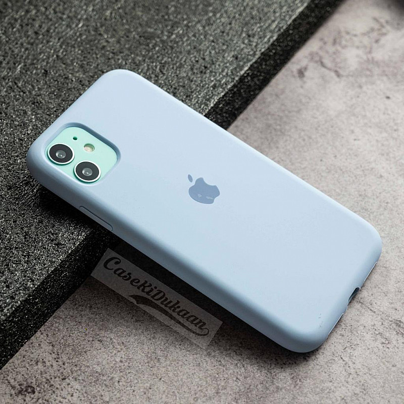 Buy Light Blue Silicon Case For iPhone 11